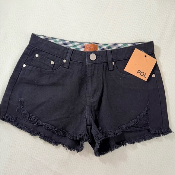 New POL Black Jean Shorts - Picture 2 of 6